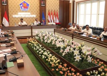 Rapat koordinasi penataan Pasar Anyar, di Lobi Kantor Bupati Buleleng, Rabu (15/2/2023). (IST)