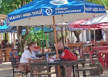 Sejumlah bule di Bali memilih untuk menginap di hotel saat Nyepi Tahun Baru Caka 1945. (Triwidiyanti/detikBali)